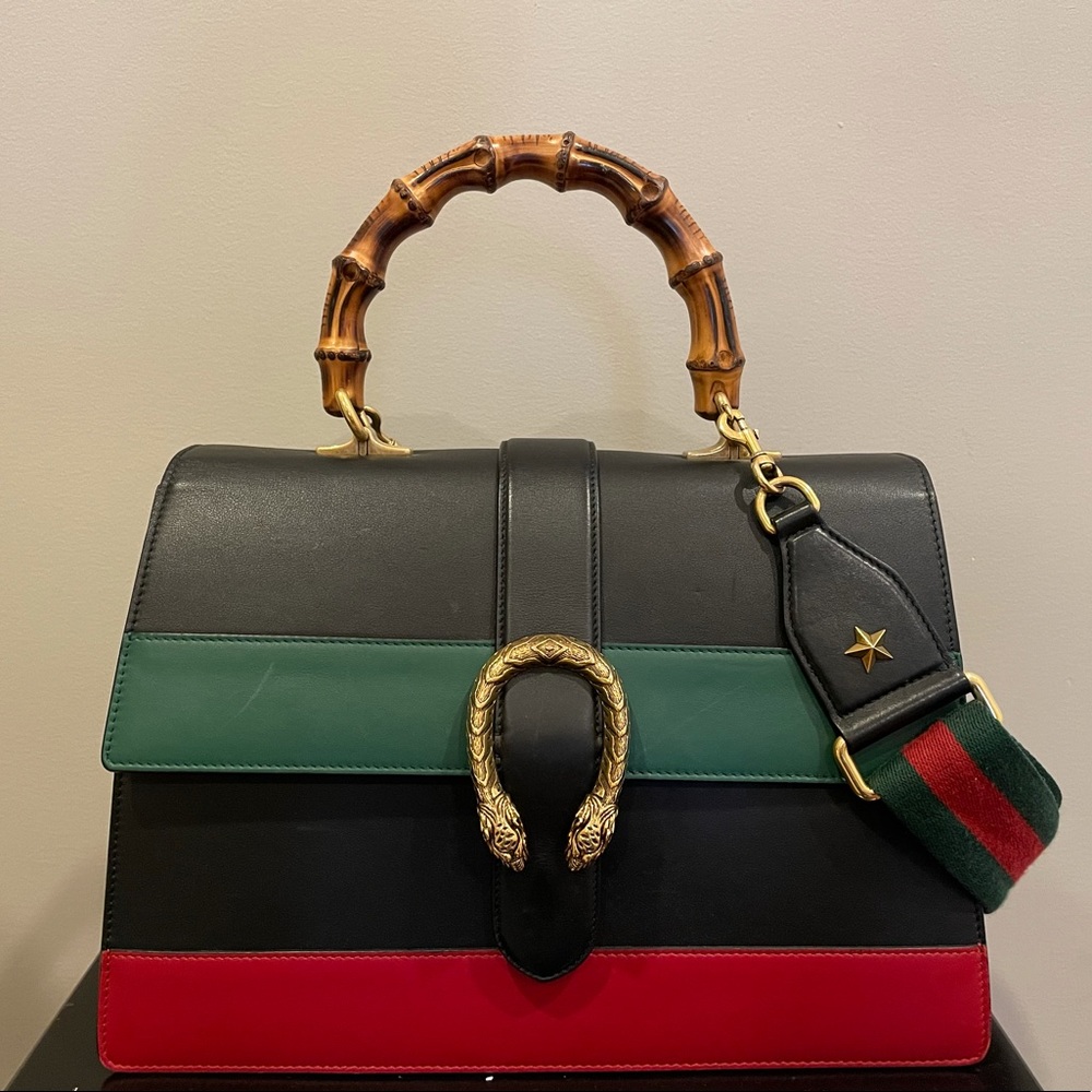 Gucci Dionysus Bamboo Large Leather Satchel